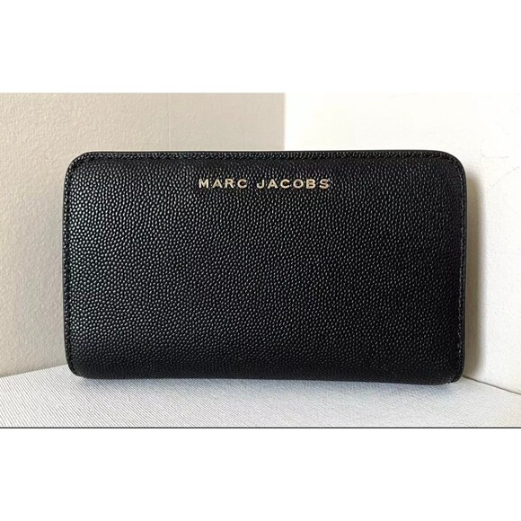 New Marc Jacobs Medium Compact Bifold Wallet Black - Picture 1 of 7